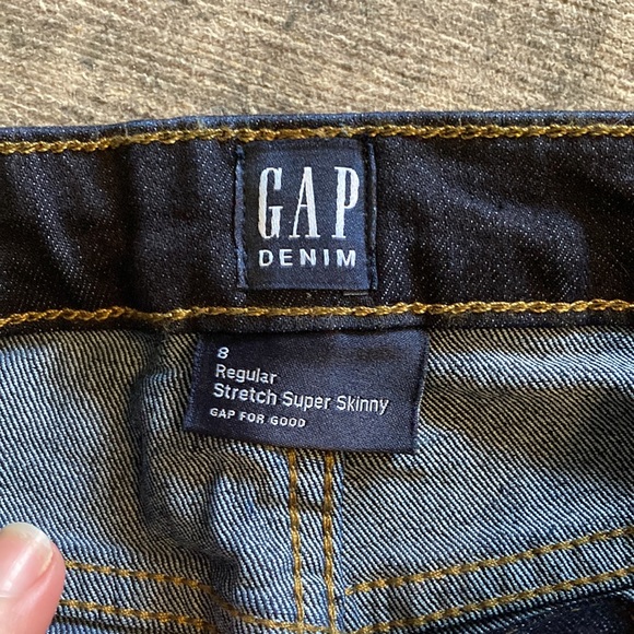 Lot of 2 size 8 regular stretch super skinny dark wash jeans - Picture 2 of 3